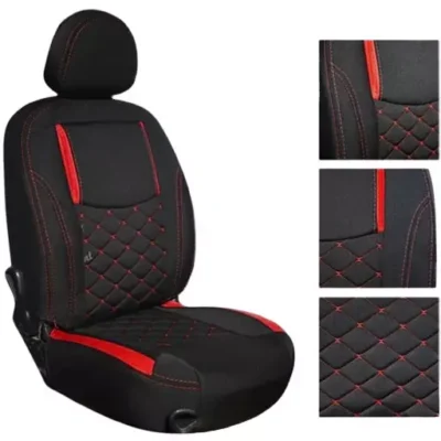 روکش صندلی کوییک سوشیانت مدل دیسکی پارچه ای مشکی قرمز